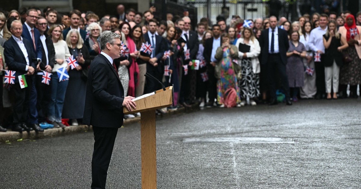 Keir Starmer launching the Labour manifesto